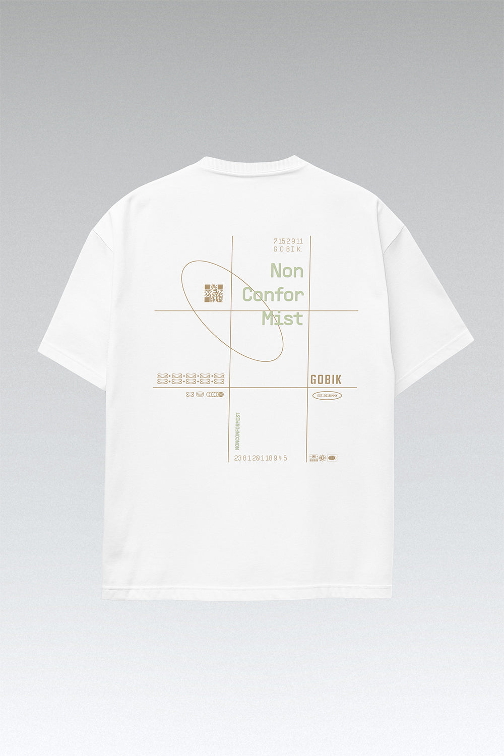 CAMISETA CASUAL OVER RIDE UNISEX WHITE