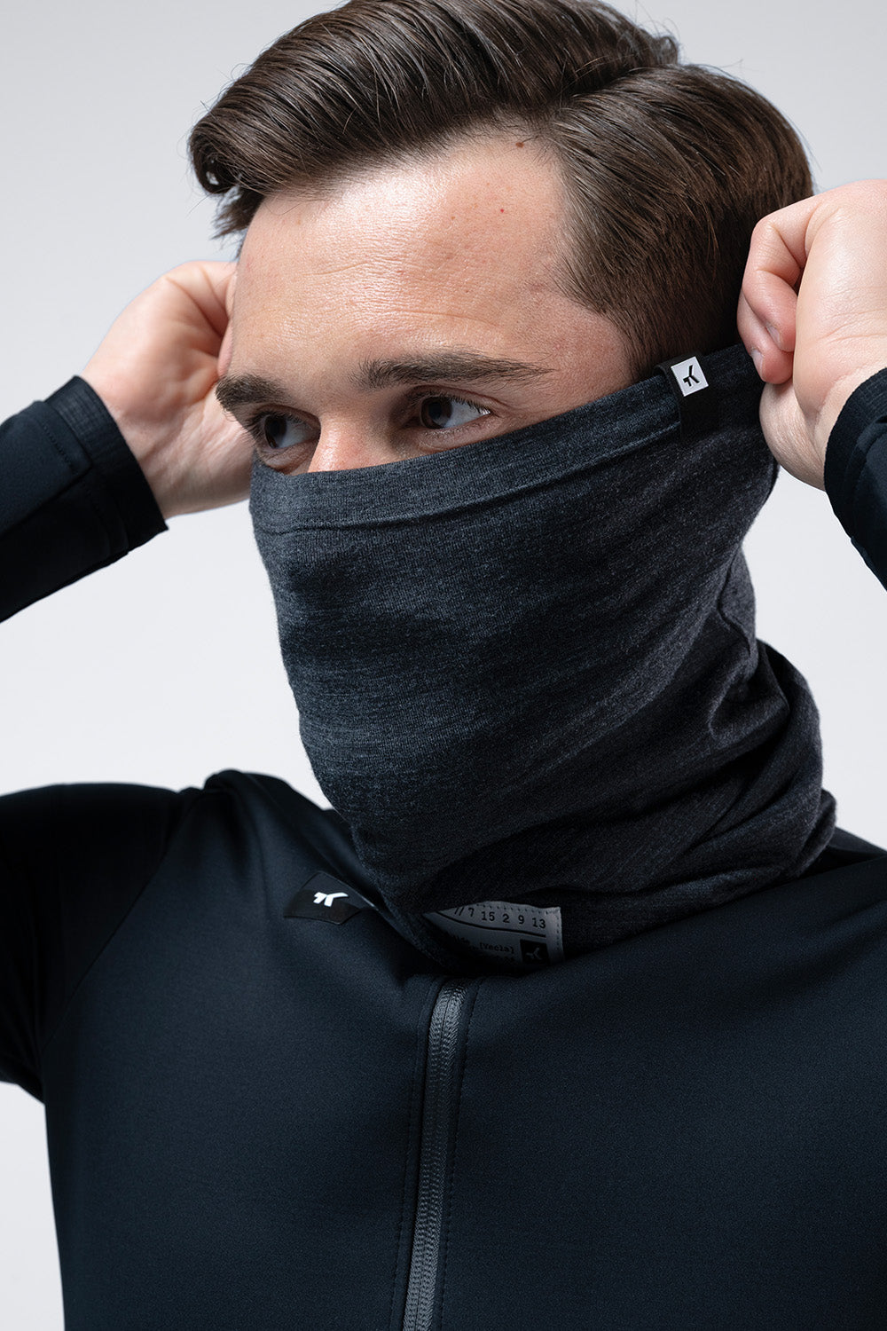 BANDANA MERINO MOONBAH SOLID UNISEX GRAPHITE