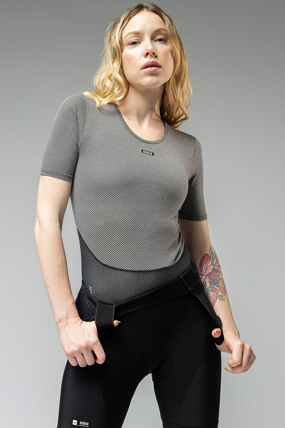 CAMISETA INTERIOR MANGA CORTA CELL SKIN MUJER GREYBLACK