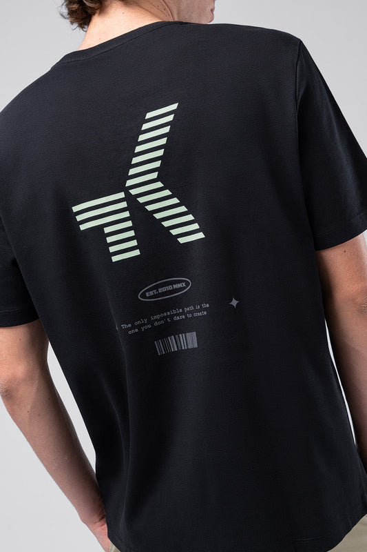 CAMISETA CASUAL OVER RIDE UNISEX BLACK