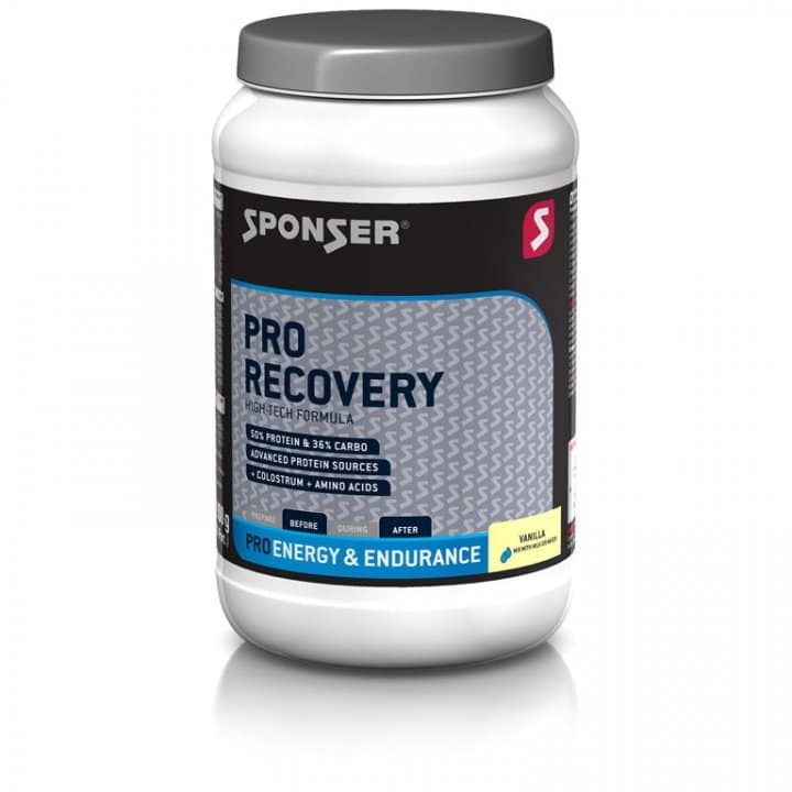 SPONSER PRO Recovery 50/36 Vainilla - Bebida de proteína y carbohidratos en polvo - 900g